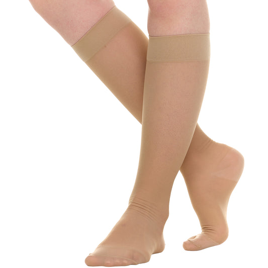 15-20mmHg Petite Sheer Short-Length Compression Socks for Women - A403