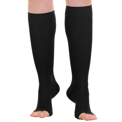 15-20mmHg Open Toe Sheer Compression Socks for Women - A413
