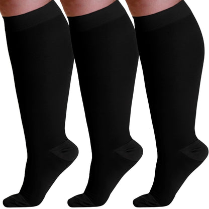 Absolute Support Unisex 20–30mmHg Firm Graduated Compression Socks, Knee High, 3-Pack – Medical Support, Varicose Veins & Swelling Relief