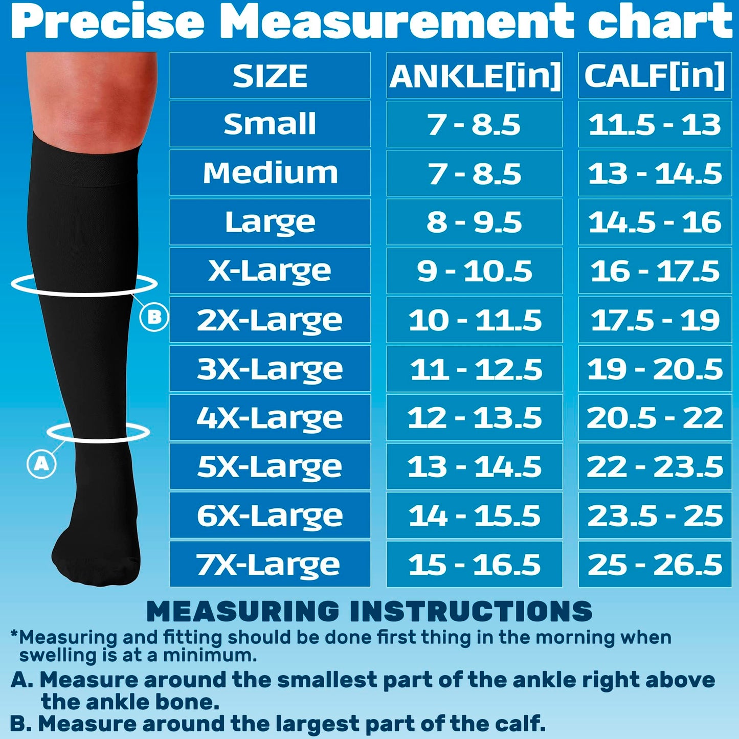 Mens Opaque Compression Socks 20-30 mmHg - A501M