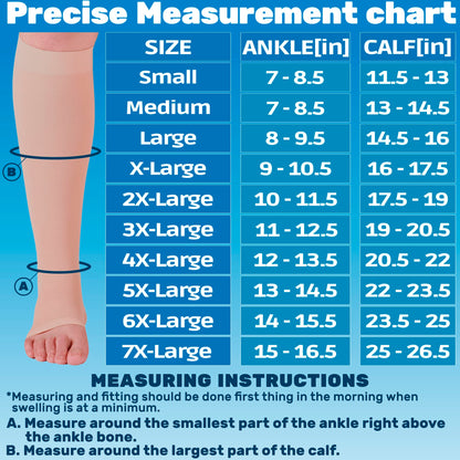 Open Toe Mens Compression Socks 20-30mmHg - A511M
