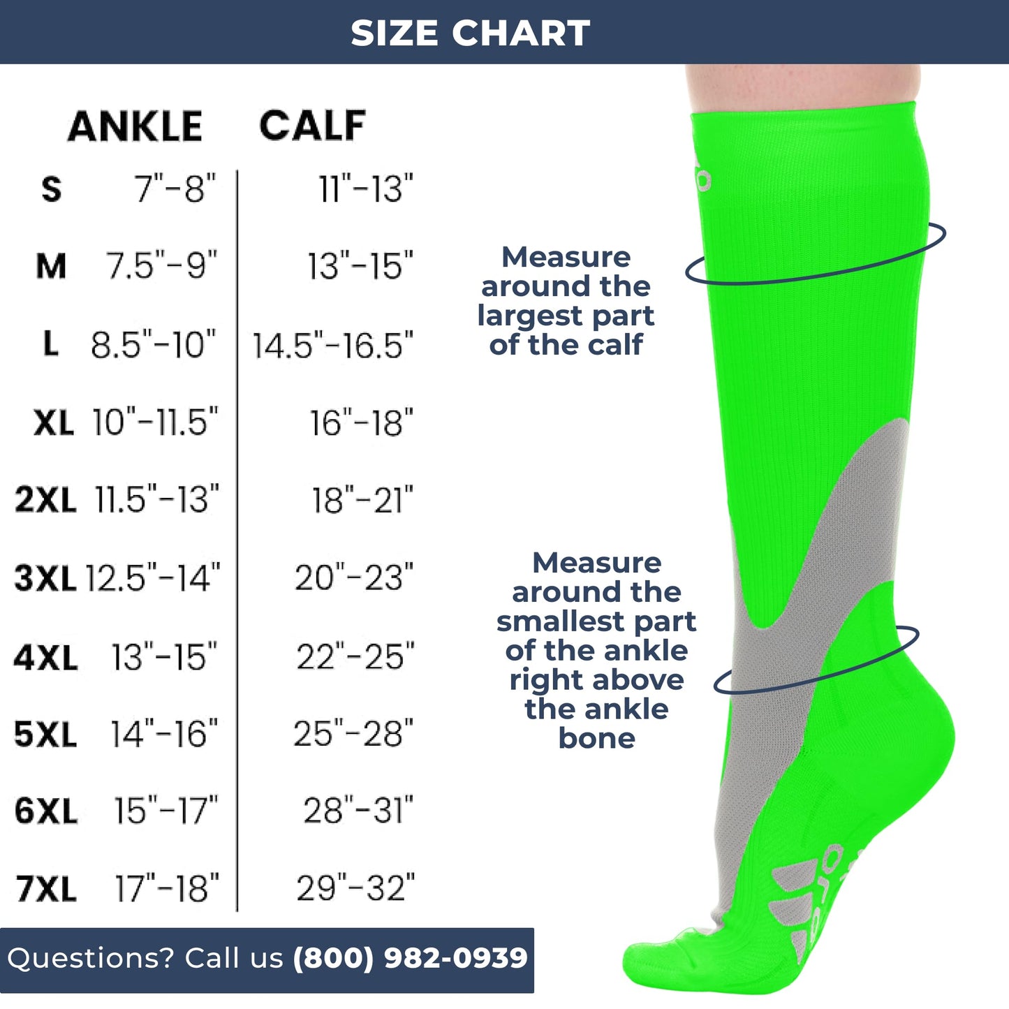 Mojo Compression Socks – Unisex Knee High Medical Compression Socks – 20-30mmHg Firm Support – A601R