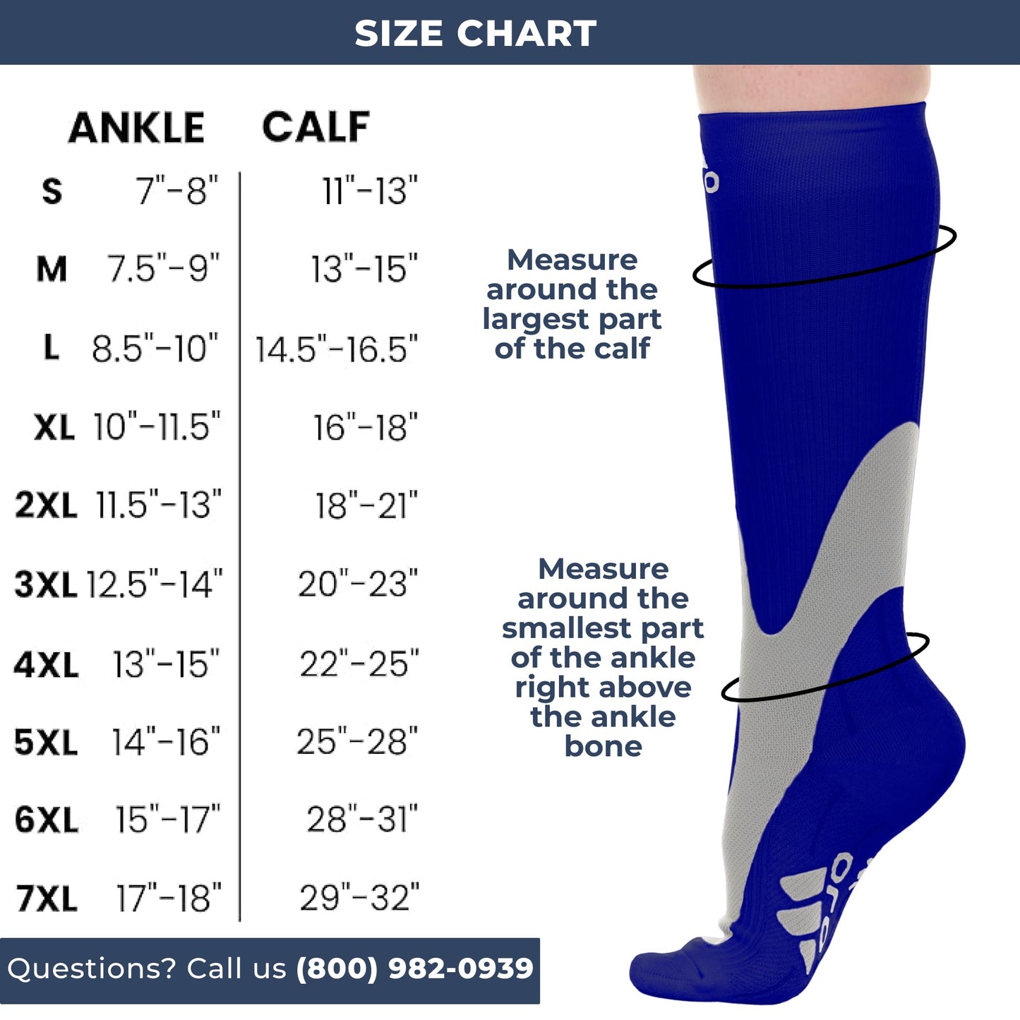 Mojo Compression Socks – Unisex Knee High Medical Compression Socks – 20-30mmHg Firm Support – A601R