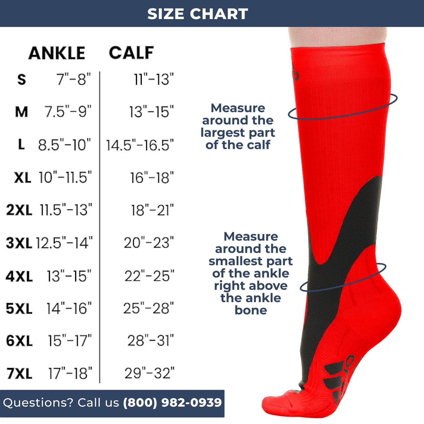 Mojo Compression Socks – Unisex Knee High Medical Compression Socks – 20-30mmHg Firm Support – A601R