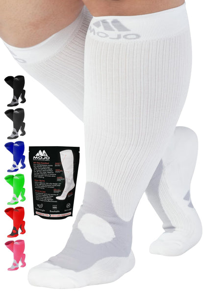 Mojo Compression Socks – Unisex Knee High Medical Compression Socks – 20-30mmHg Firm Support – A601R