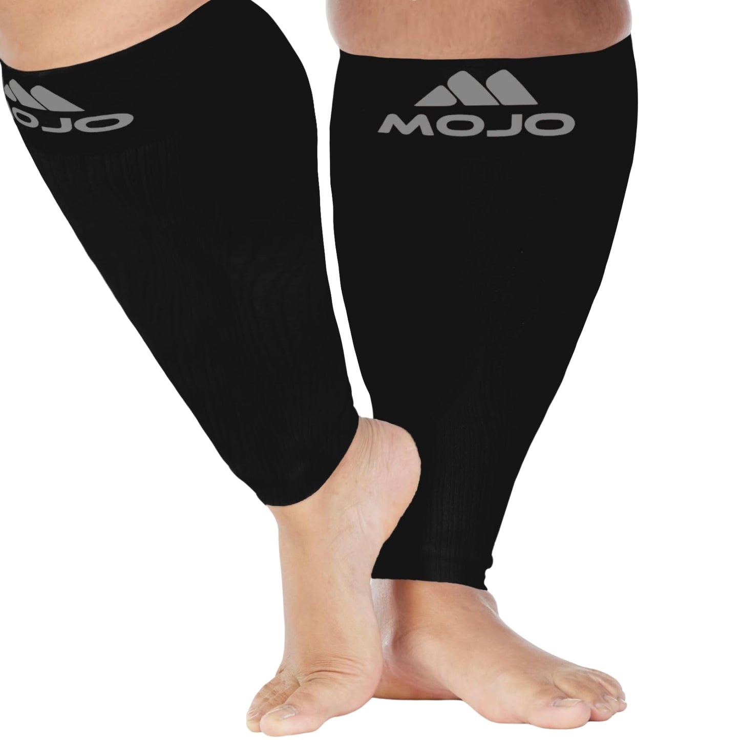 Mojo Compression Socks – Unisex Extra Wide Plus Size Compression Sleeve – 20-30mmHg Opaque – A604PS