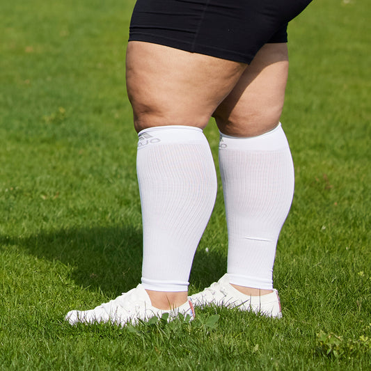 Mojo Compression Socks – Unisex Extra Wide Plus Size Compression Sleeve – 20-30mmHg Opaque – A604PS
