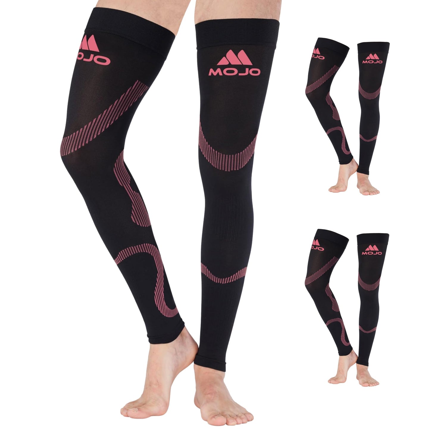 Mojo Compression Socks – Unisex Thigh High Footless Medical Compression Stockings – 20-30mmHg Opaque – A609-3