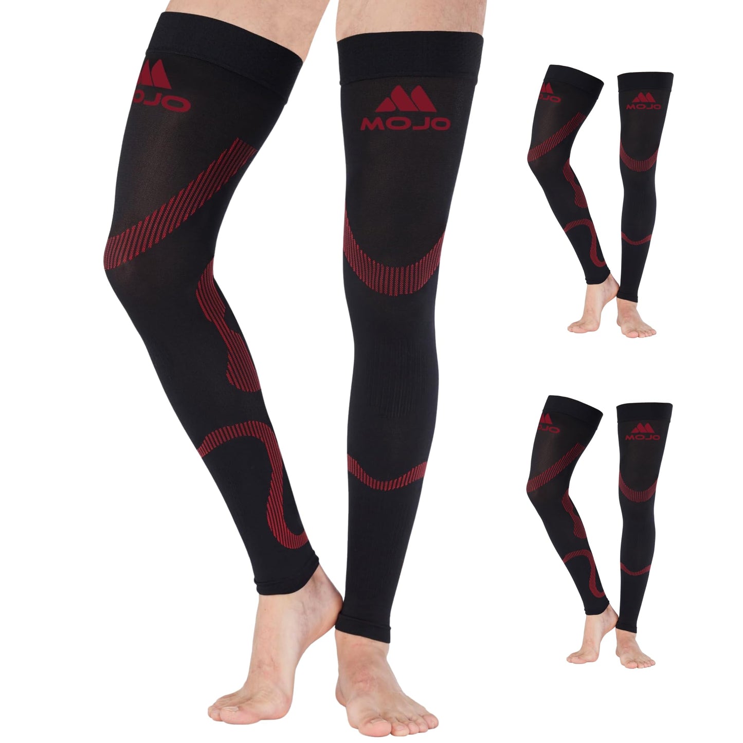 Mojo Compression Socks – Unisex Thigh High Footless Medical Compression Stockings – 20-30mmHg Opaque – A609-3