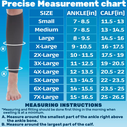 Mens Compression Calf Sleeve 20-30mmHg - A712M