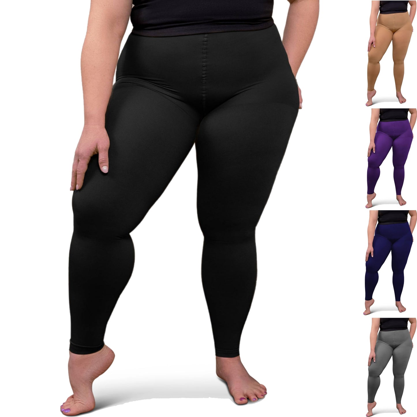Plus Size Compression Leggings for Women 20-30 mmHg - A717PS