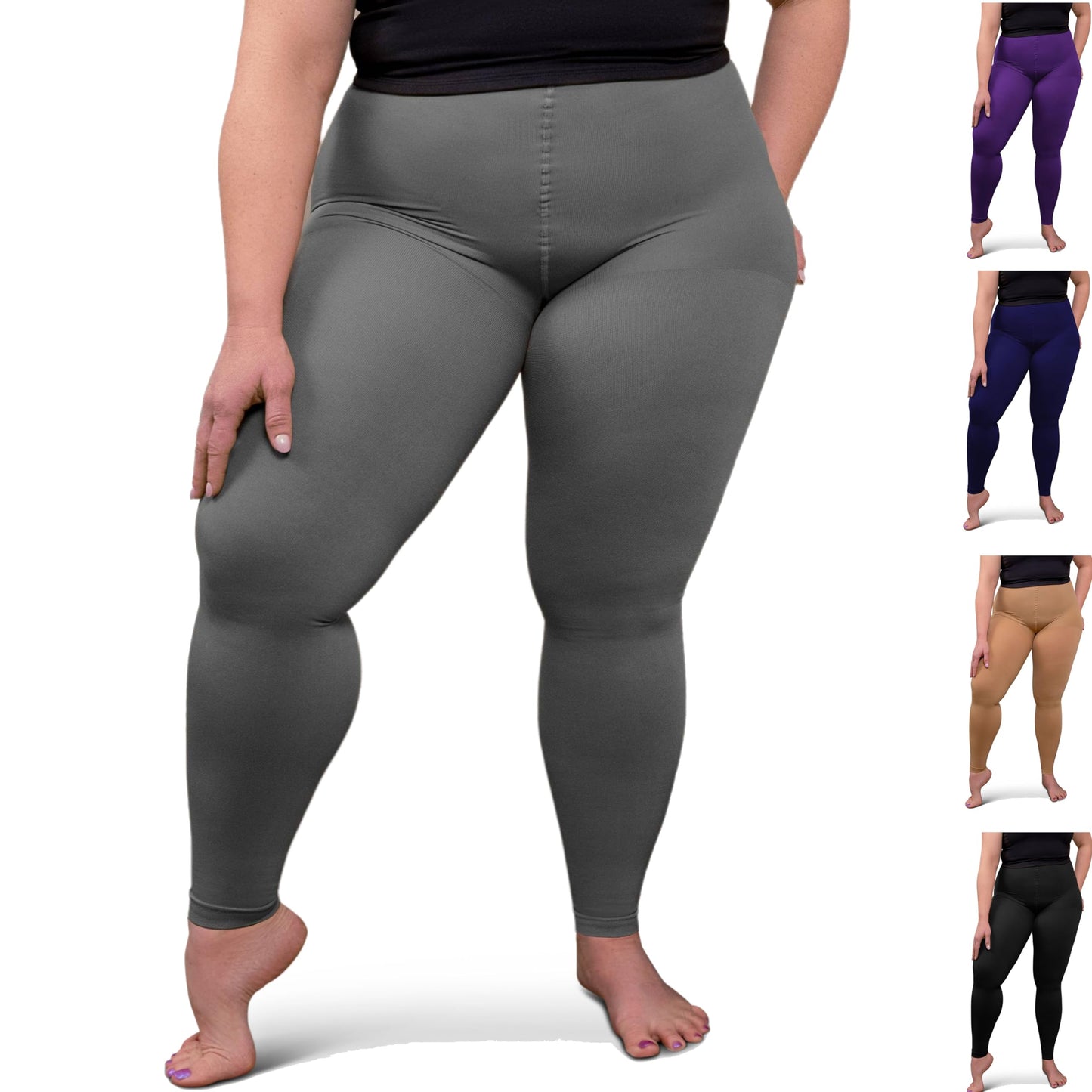 Plus Size Compression Leggings for Women 20-30 mmHg - A717PS