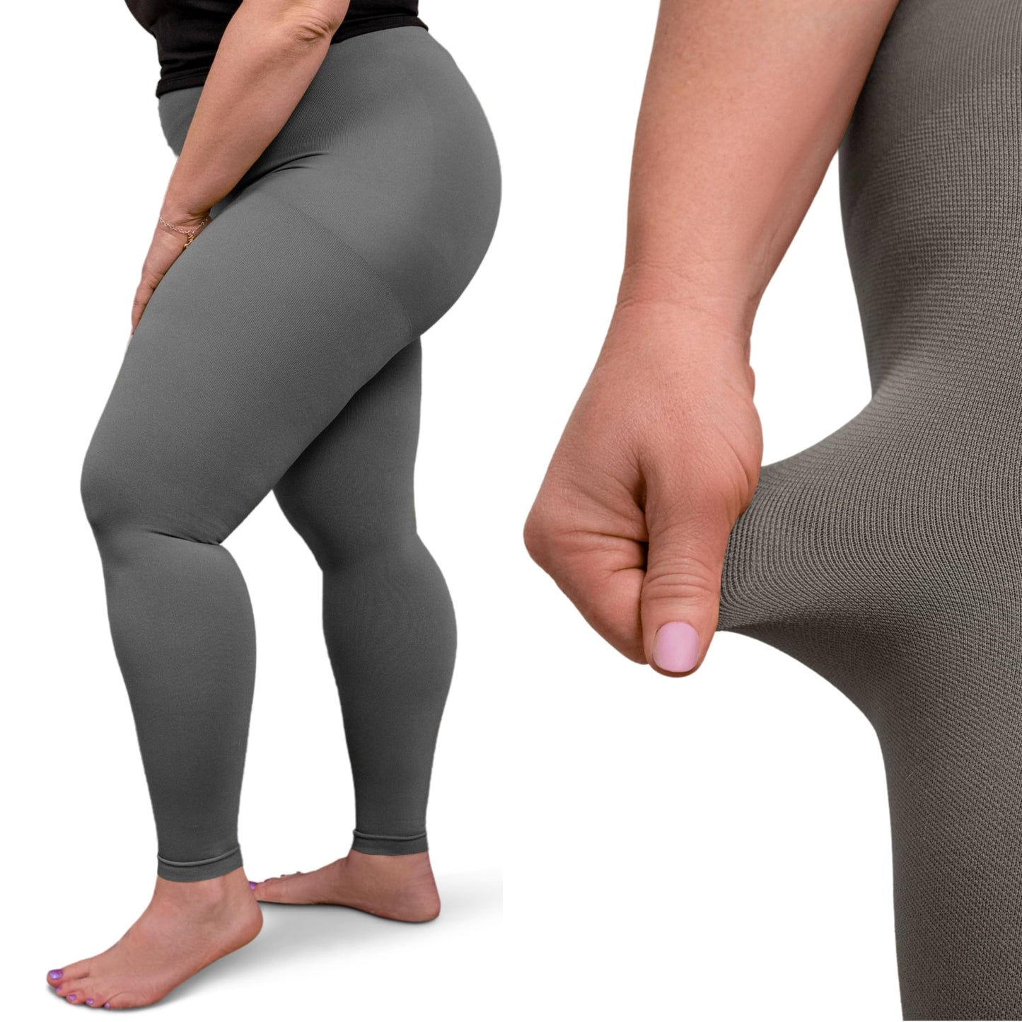 Plus Size Compression Leggings for Women 20-30 mmHg - A717PS
