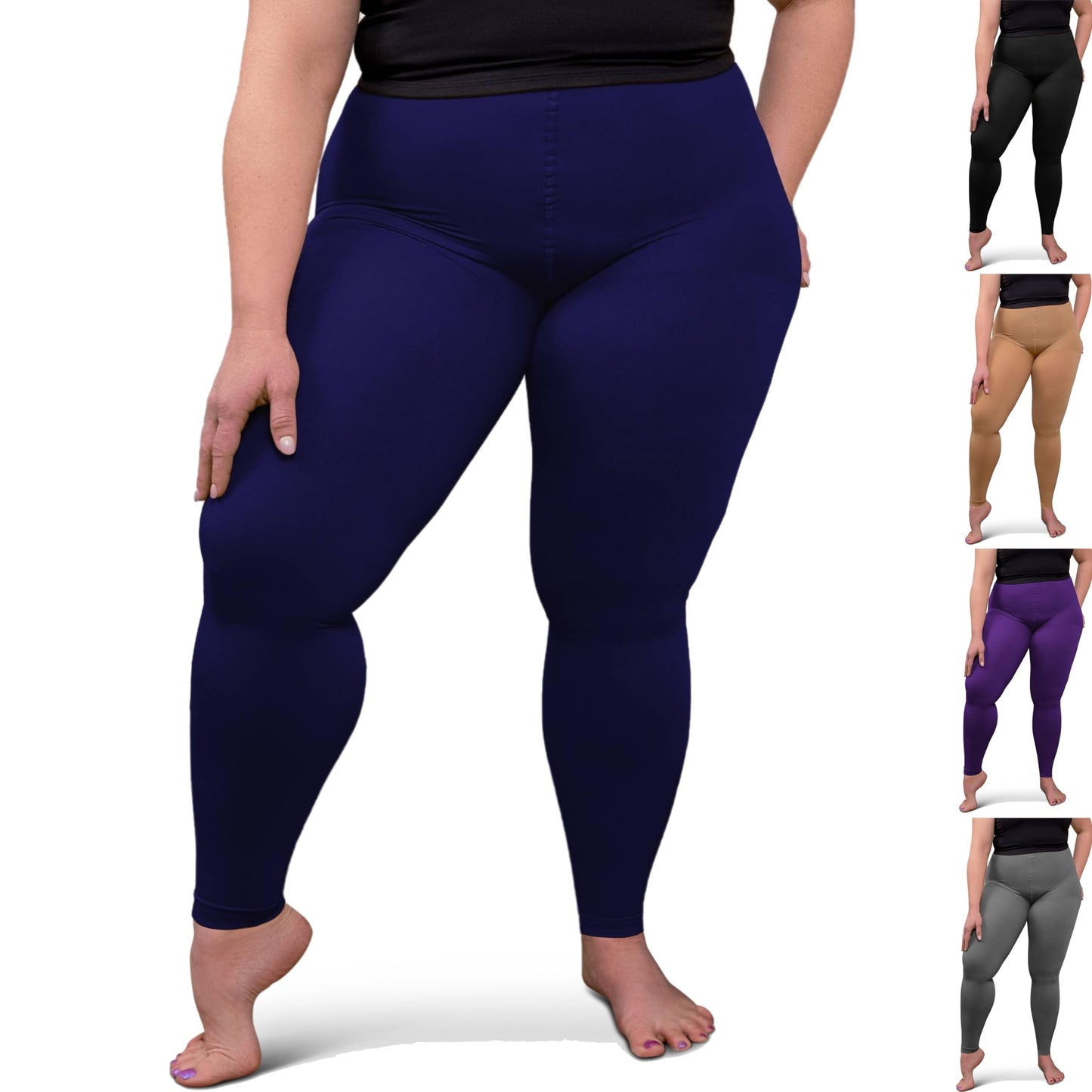 Plus Size Compression Leggings for Women 20-30 mmHg - A717PS
