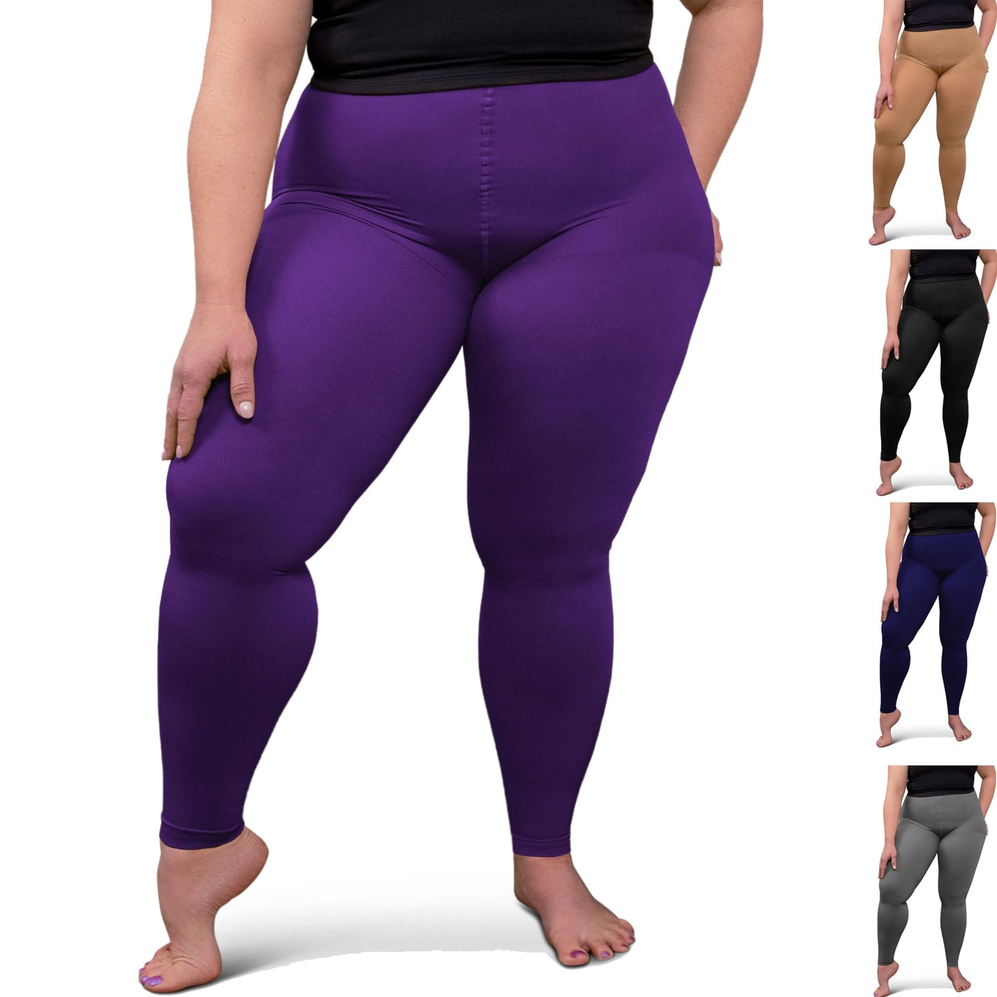 Plus Size Compression Leggings for Women 20-30 mmHg - A717PS