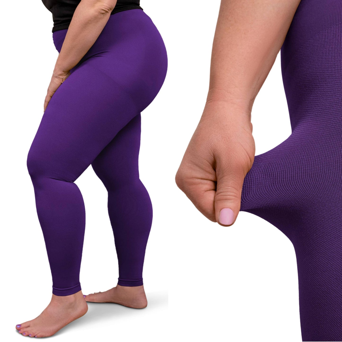 Plus Size Compression Leggings for Women 20-30 mmHg - A717PS