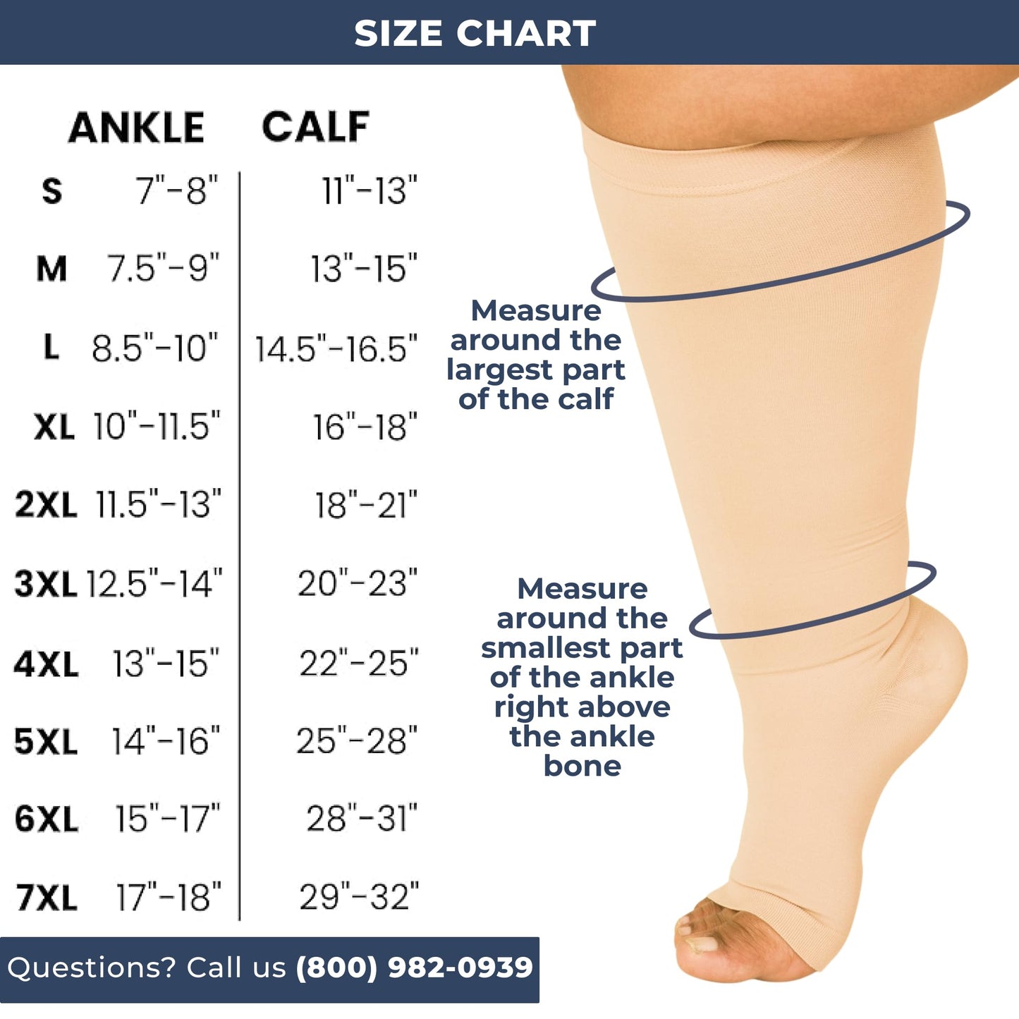 Mojo Compression Socks – Unisex Open Toe Compression Stockings for Varicose Veins & Swelling Relief – Knee High – 20-30mmHg Firm Support – AB211