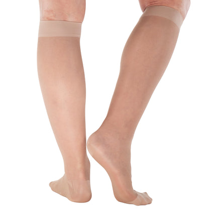 Made in USA - Travel Sheer Compression Socks 15-20mmHg for Women - ATRAVEL101