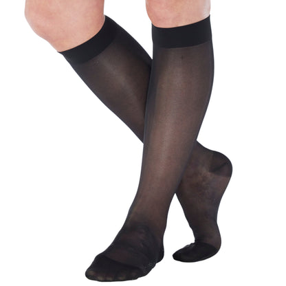 Made in USA - Travel Sheer Compression Socks 15-20mmHg for Women - ATRAVEL101