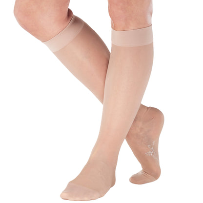 Made in USA - Travel Sheer Compression Socks 15-20mmHg for Women - ATRAVEL101
