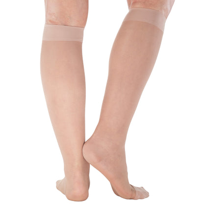 Made in USA - Travel Sheer Compression Socks 15-20mmHg for Women - ATRAVEL101