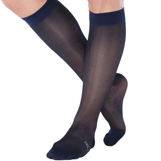 Made in USA - Travel Sheer Compression Socks 15-20mmHg for Women - ATRAVEL101