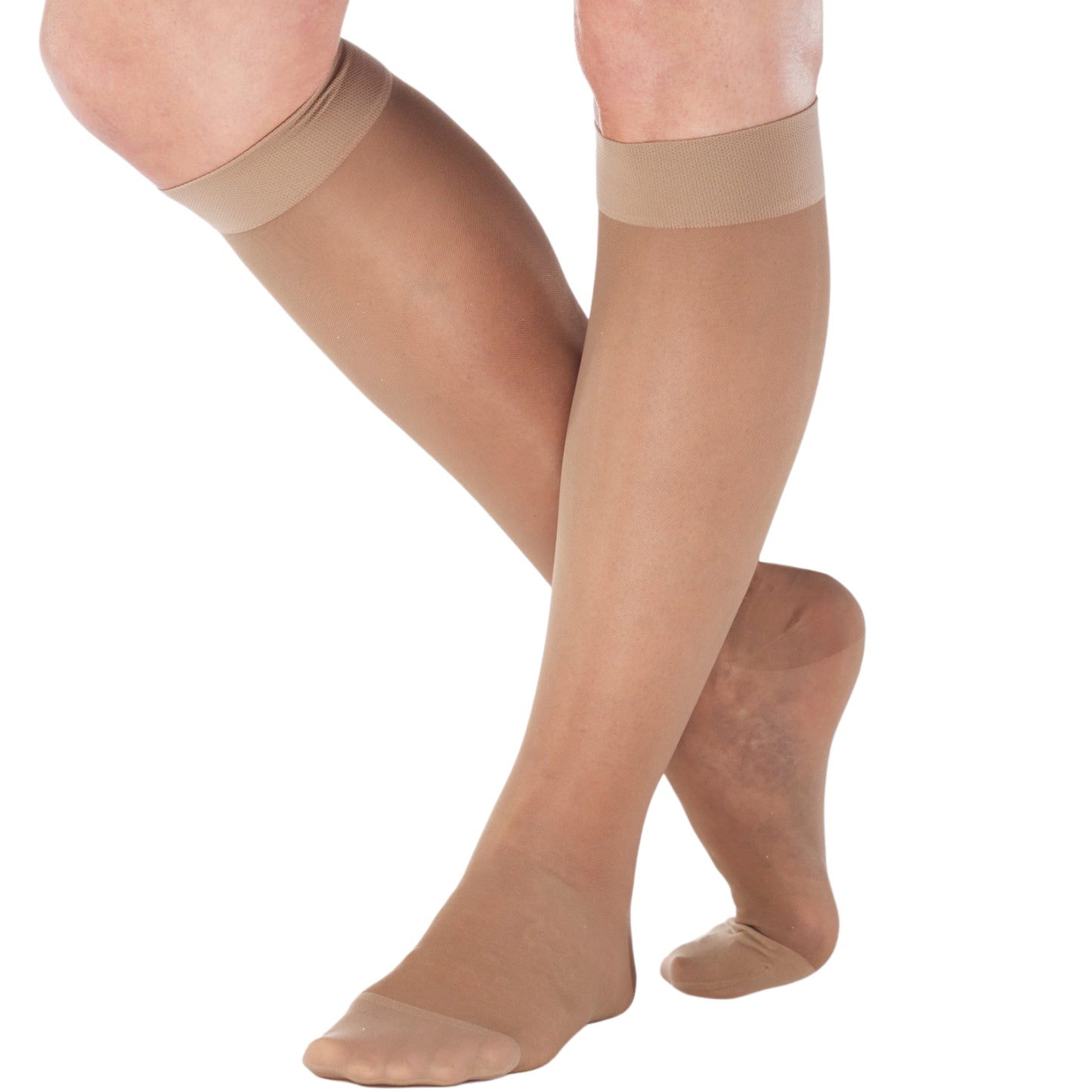 Made in USA - Travel Sheer Compression Socks 15-20mmHg for Women - ATRAVEL101