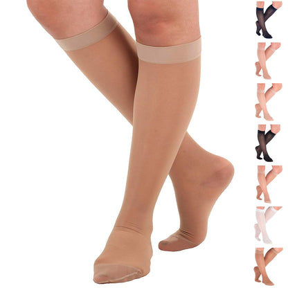 Made in USA - Travel Sheer Compression Socks 15-20mmHg for Women - ATRAVEL101