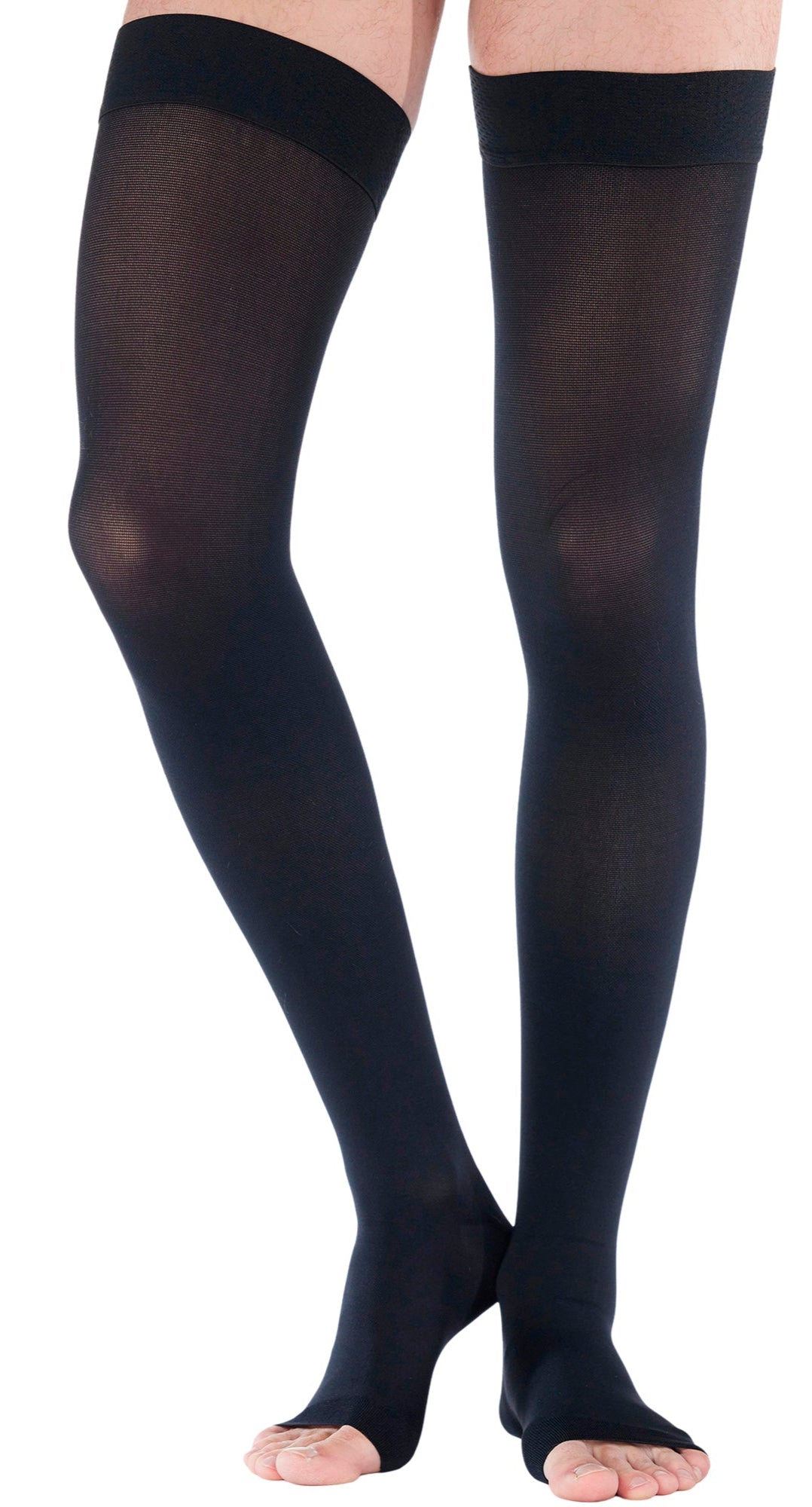 20-30mmHg Open Toe Mens Compression Thigh Highs - A213M