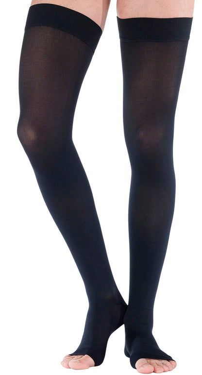 20-30mmHg Open Toe Mens Compression Thigh Highs - A213M