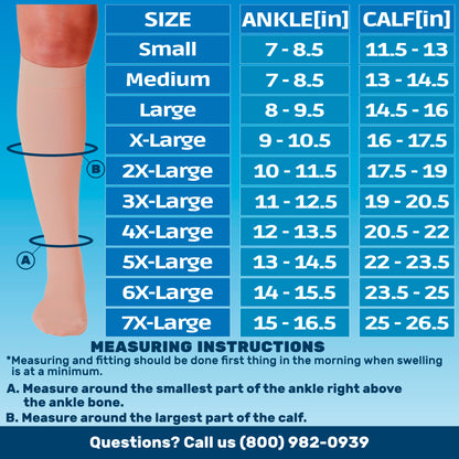 Made in USA - 30-40mmHg Mens Compression Socks - A301M