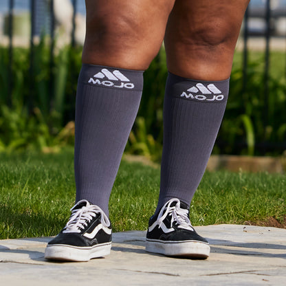 Mojo Compression Socks – Unisex Medical Compression Socks – Knee High Stockings for Circulation & Bariatric Recovery – 20-30mmHg Firm Support – M809