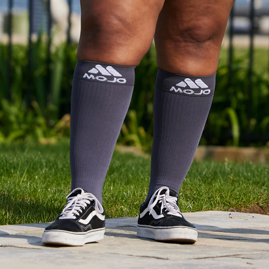 Mojo Compression Socks – Unisex Medical Compression Socks – Knee High Stockings for Circulation & Bariatric Recovery – 20-30mmHg Firm Support – M809