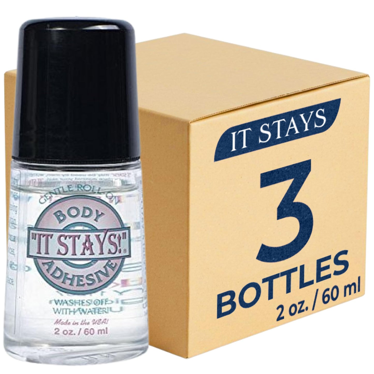 It Stays Roll-On Body Adhesive Glue Applicator 2 fl oz - ITSTAYS
