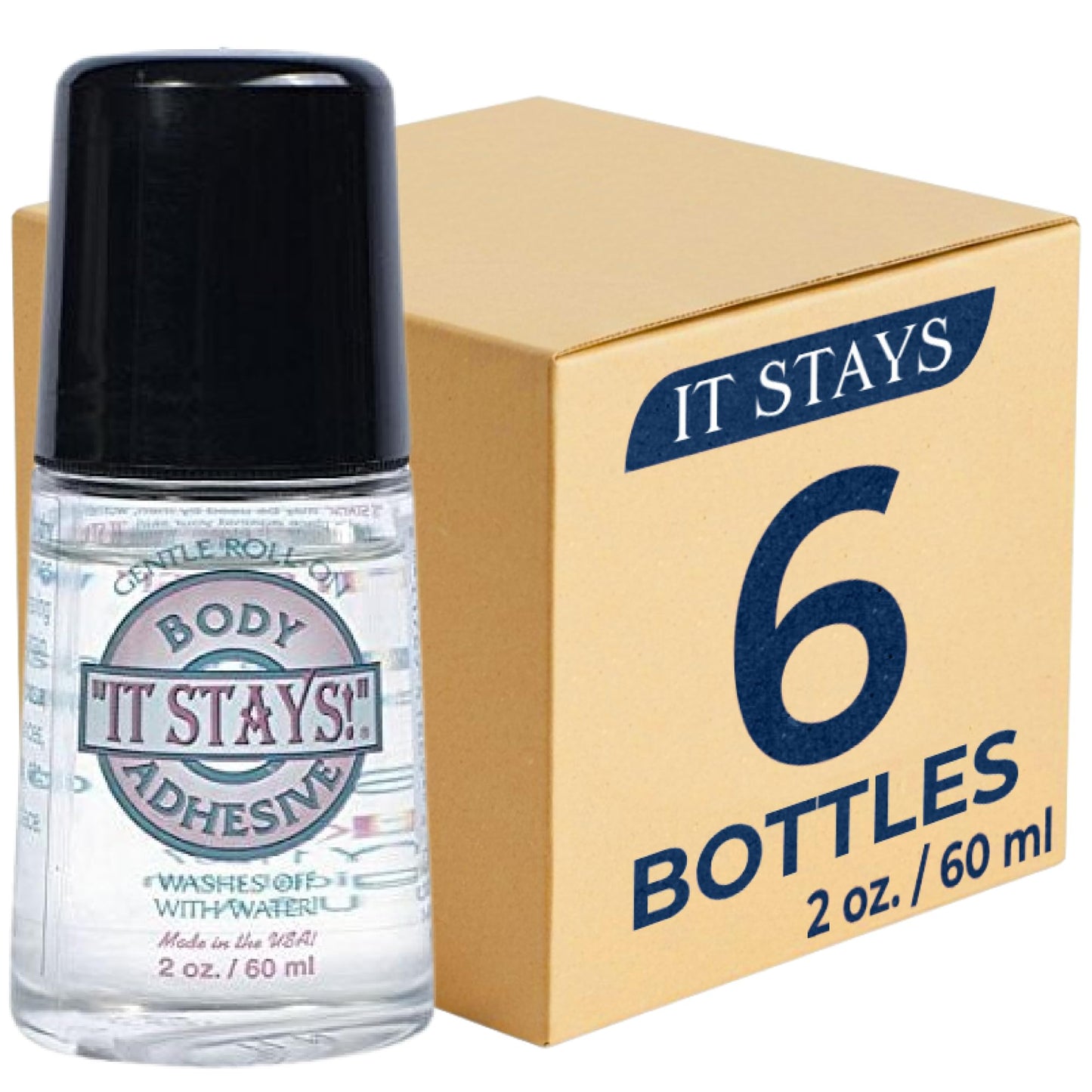 It Stays Roll-On Body Adhesive Glue Applicator 2 fl oz - ITSTAYS