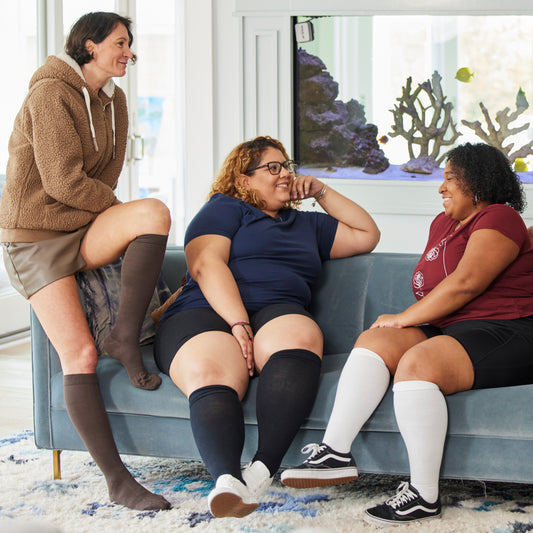 Cotton 20-30mmhg Compression Socks for Women - A105W
